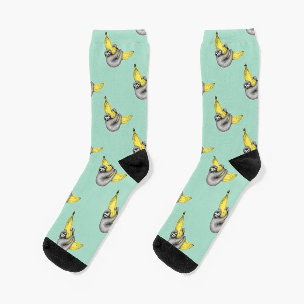 

Bananas about You - on Sea Green Socks Men'S Winter Thermal Socks