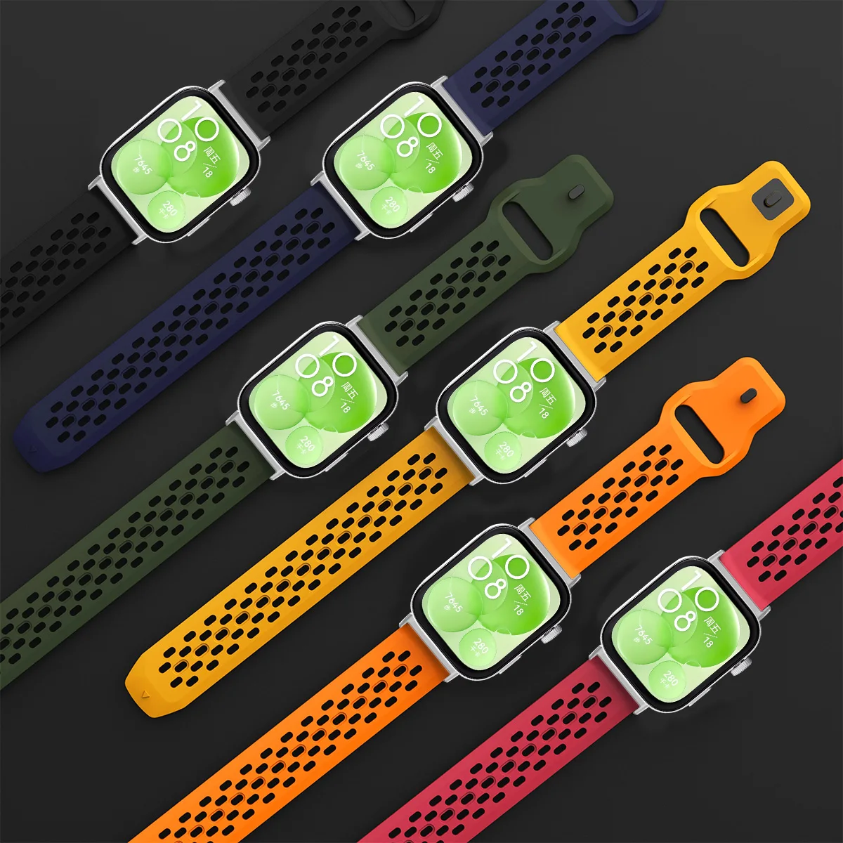 Breathable Sports Silicone Replacement Strap - Universal Fit Wristband Bracelet