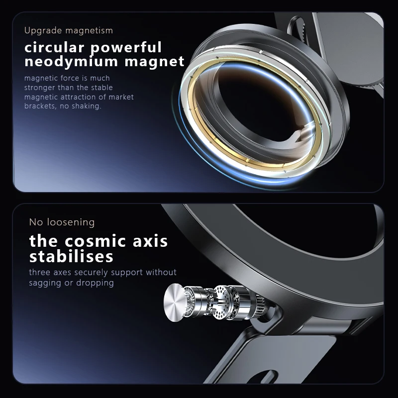 Magnetic Car Mount Portable Vacuum Suction