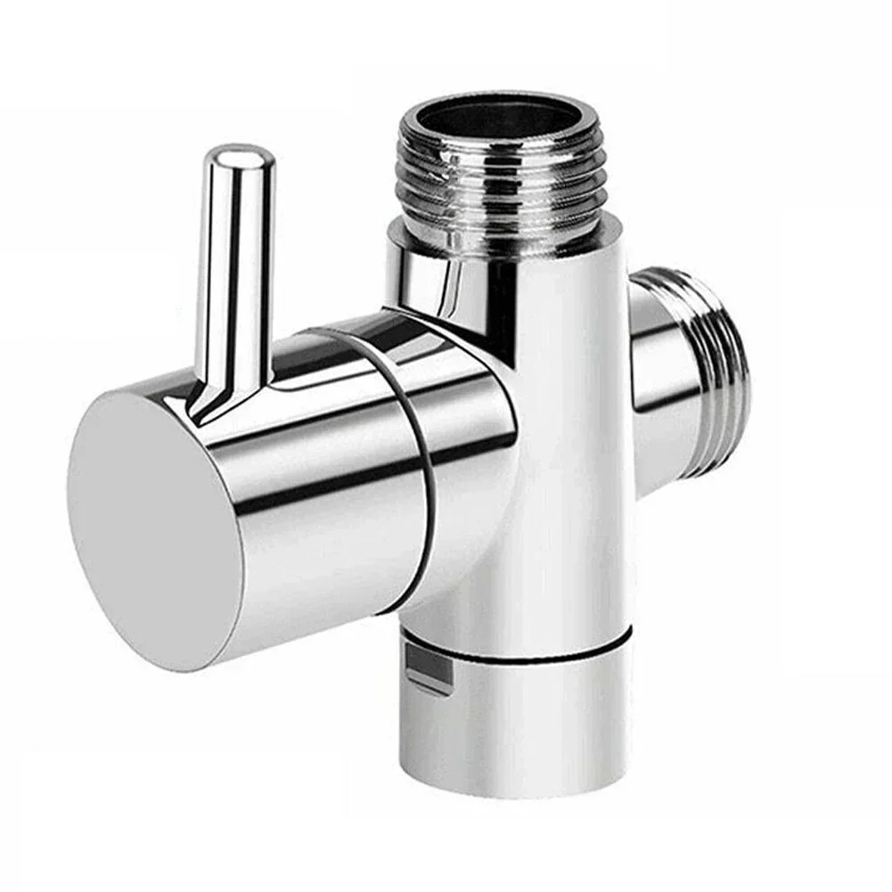 Diverter Valve Faucet Valve Shower Head Diverter Valve G1/2in 3 Way Brass Diverter Valve T Adapter