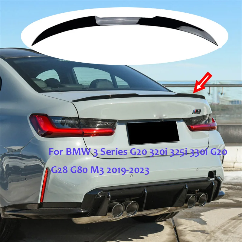 

GLOSS 2019-2023 For BMW 3 Series G20 320i 325i 330i G20 G28 G80 M3 Style Car Rear Trunk Spoiler Wing Tail Tailgate Roof Spoilers