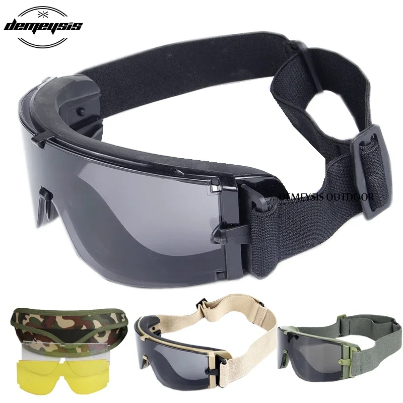 Shooting Glasses Tactical Goggles UV Protection Glasses Tactical Glasses Airsoft Glasses Paintball Shooting Windproof Anti-UV Protection