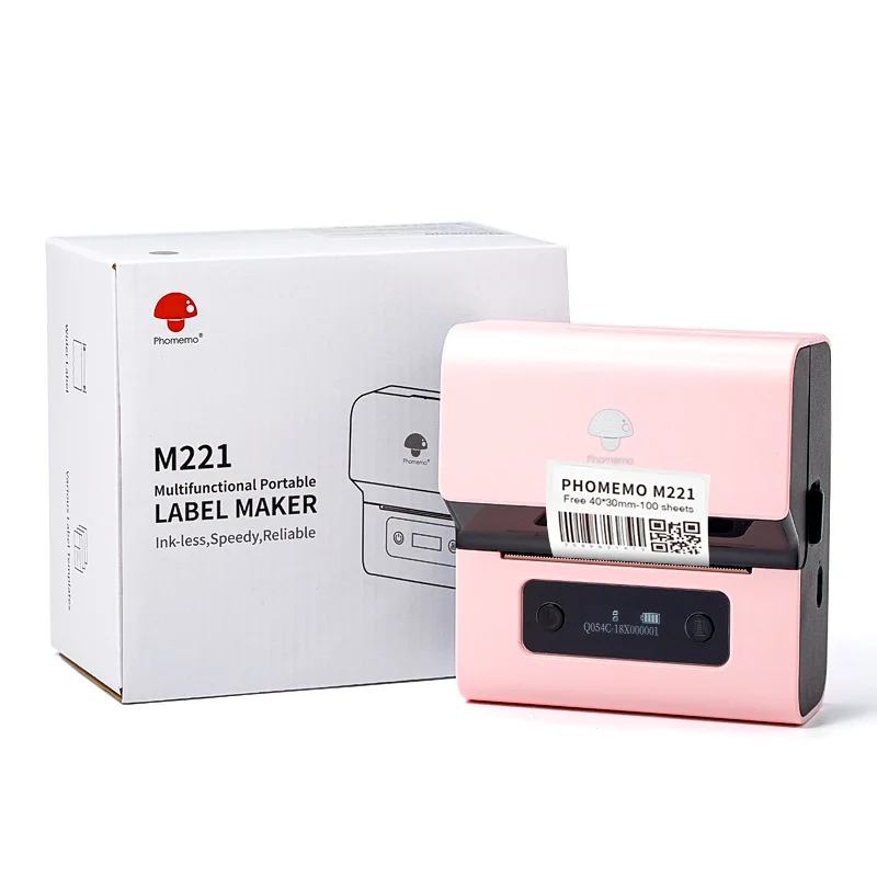 Phomemo M221 Thermal Wireless Label Printer Sticker Mini Printer Barcode  Bluetooth Label Maker Price Tag Printers Free APP - AliExpress