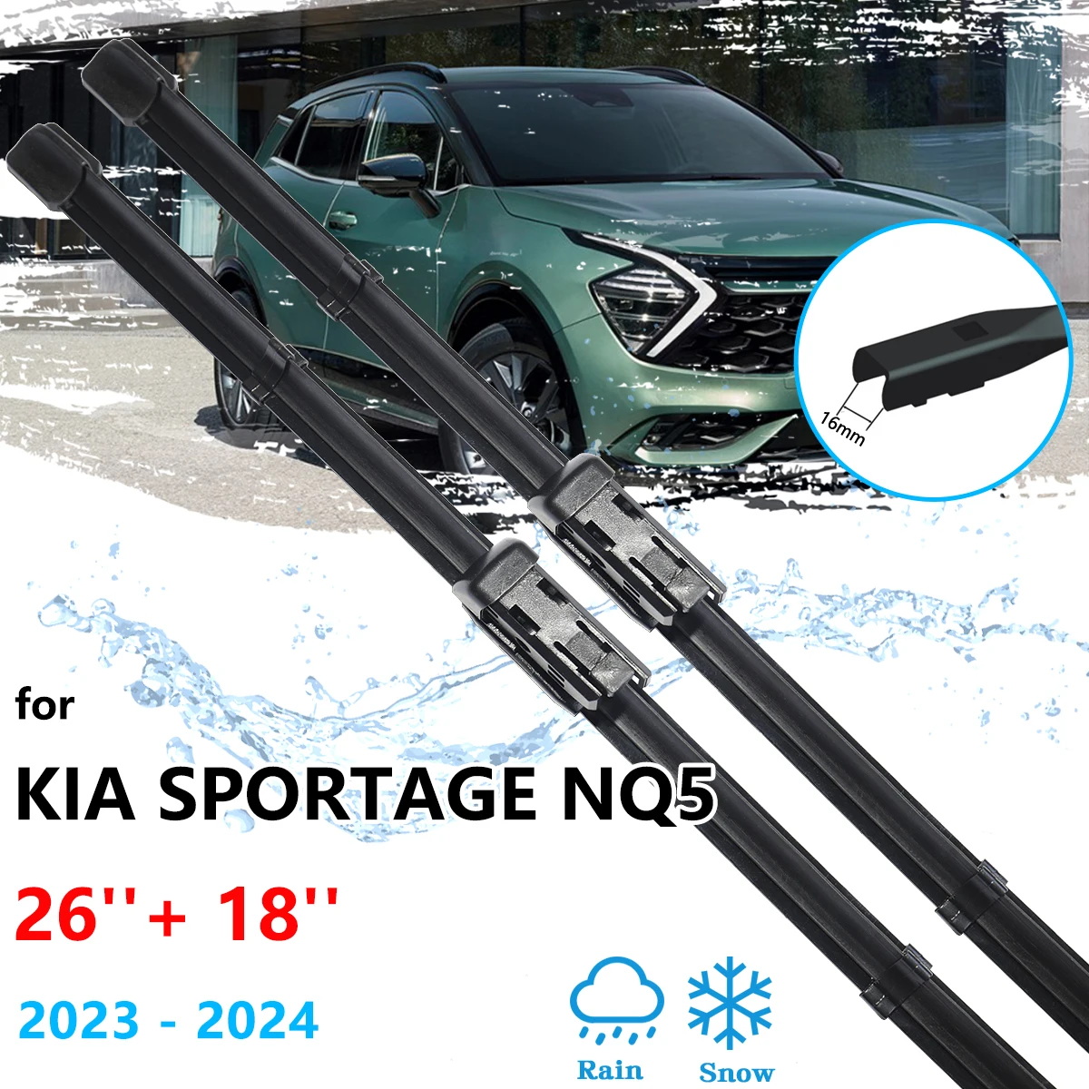 2023 Kia Sportage Wiper Blades Size