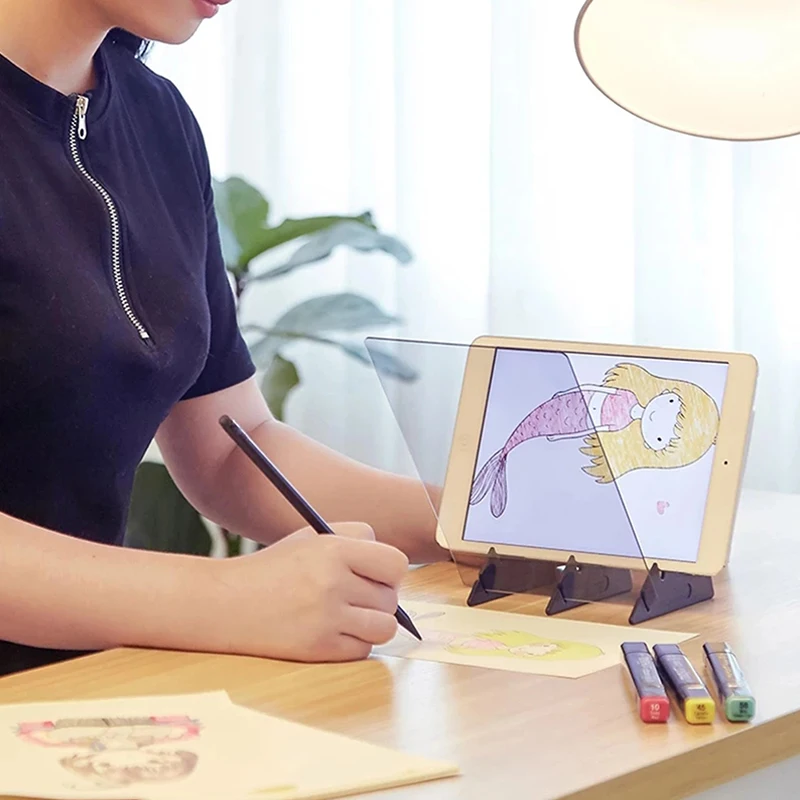 복사 보드 스케치 추적 유물 광학 그림 드로잉 보드 초보자 도구 그림 보드를위한 반사 프로젝터 스케치