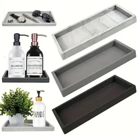 Multi-Purpose Silicone Vanity Tray For Bathroom Dressing Table Organize Soap Shampoo Perfume Jewelry 2