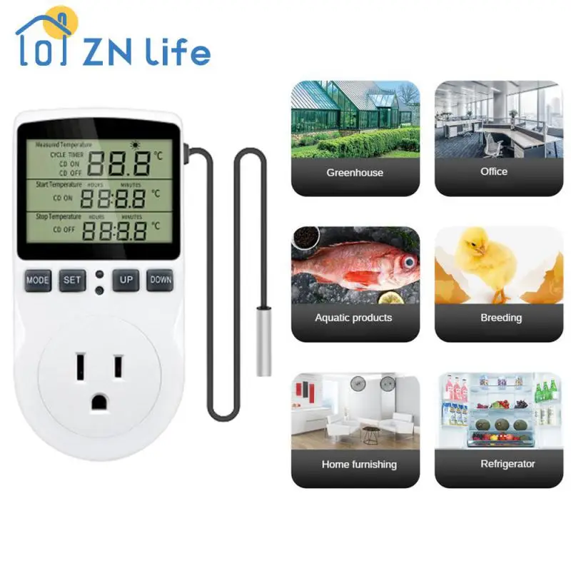 

Timer Convenient Easy To Read Reciprocal Digital Switch Socket Intelligent Thermostat Smart Digital Thermostat With Timer