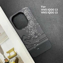 New Advanced Ultra - Thin Carbon Fiber PC Anti - Drop Shockproof Bumper Case for Vivo iQOO 15 (GRAY)