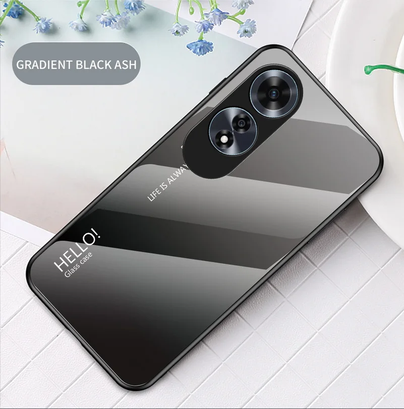 Gradient Tempered Glass Glossy Back Cover