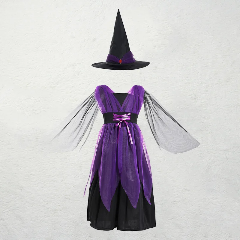 HalloweenCostumesEuropeandUSACottonDressandHatSetSuitfor
