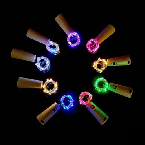 1M 2M 3M LED 스트링 라이트 구리 실버 와이어 패어리 라이트 화환 병 마개, 유리 공예 웨딩 크리스마스 장식 3