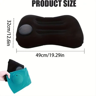 Inflatable Foldable Travel Neck Pillow - Lightweight and Portable for Home, Office, and Outdoor Comfort