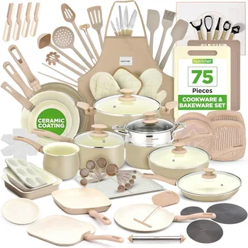 75-Piece Ceramic Cookware Set 1