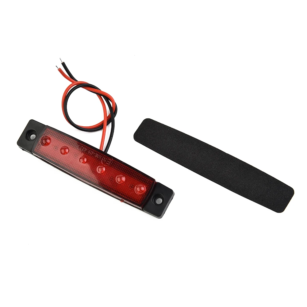 

2pcs 6-LED Red Sealed Turn Brake Stop Tail Light For Truck Trailer RV Boat Car Side Marker Lights, Tail Lights, Side Lights Accc