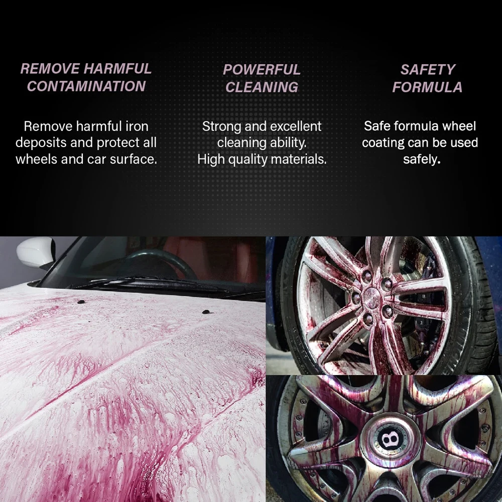 200ml Car Iron Powder Remover Dust Rust Cleaner Auto Wheel Hub Rust Prevention Spray Paint Care Brake Cleaner Car Accessories