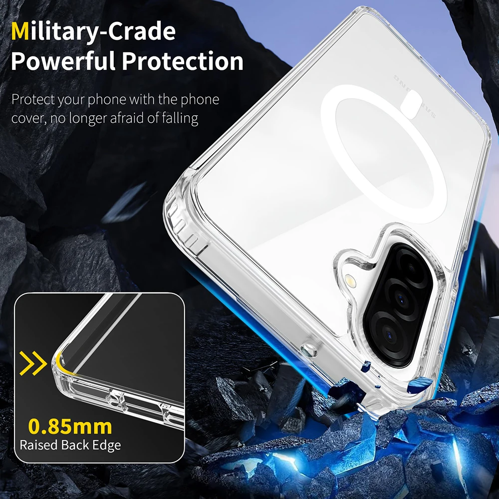 Magnetic Magsafe Wireless Charging Clear Hybrid Hard Cover Case