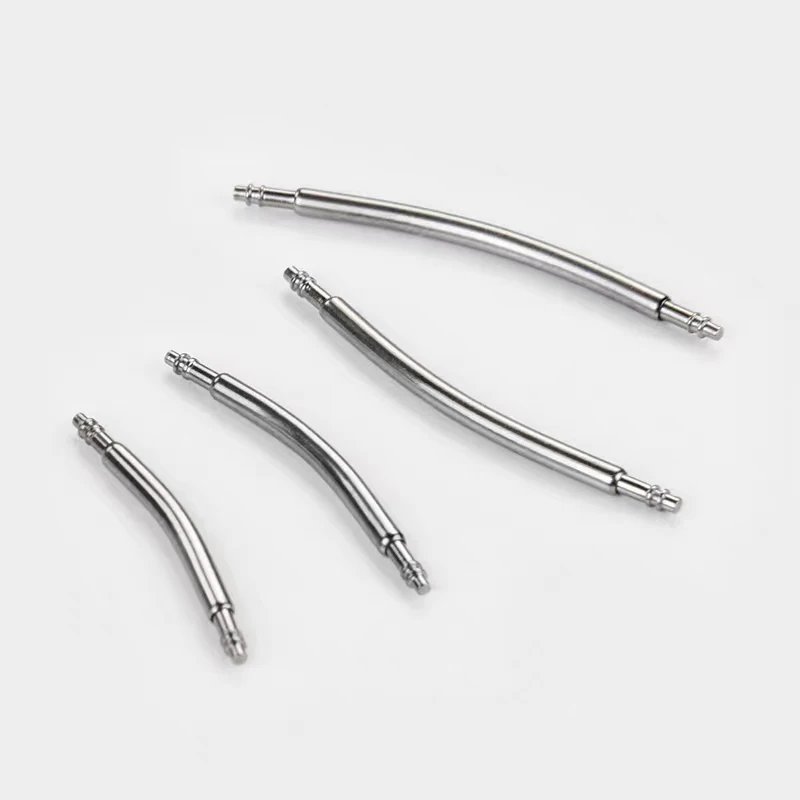 Stainless Steel Curved Spring Bar Watch Strap Link Pins - 10PCS, Dia 1.5mm/1.8mm, 16mm-24mm Width Watch Band Bracelet