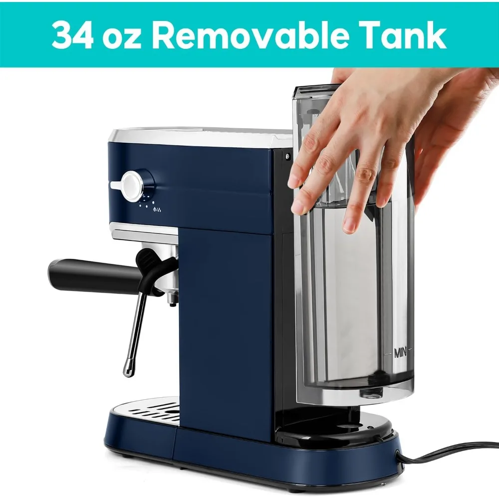 Espresso Machine 20 Bar Professional Espresso Maker Milk Frother Steam Wand Coffee Machine