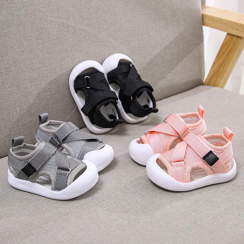 

Summer Toddler Sandals Baby Girl Shoes Solid Color Net Cloth Breathable Boys Sneakers Kids Infant Sport Girls Sandals
