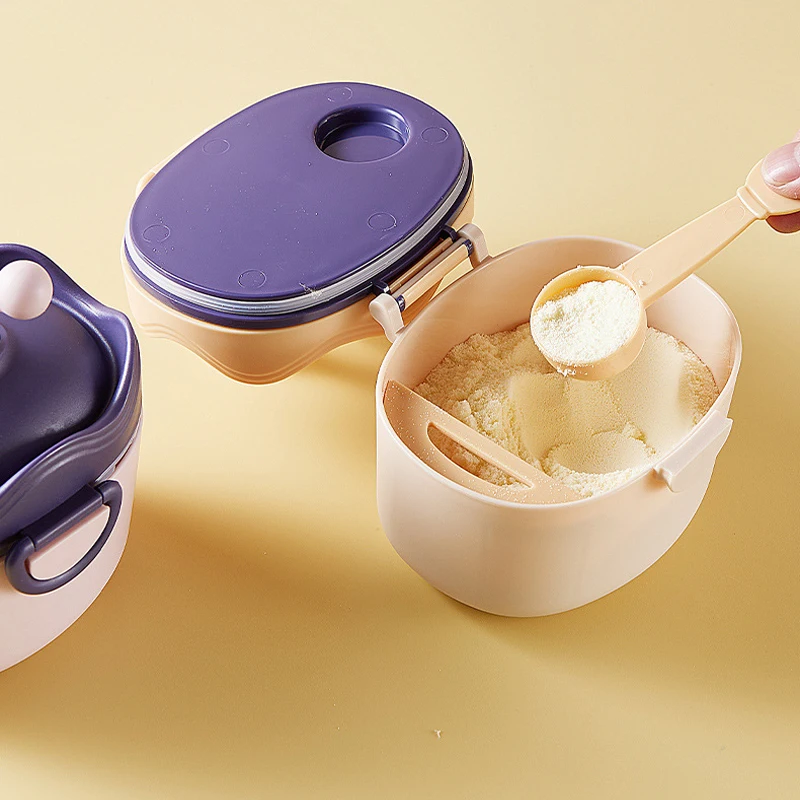 Portable Formula Dispenser With Scoop Baby Food Snack Containers Essential Outdoor Travel Toddler Tiered Milk Powder Storage Box