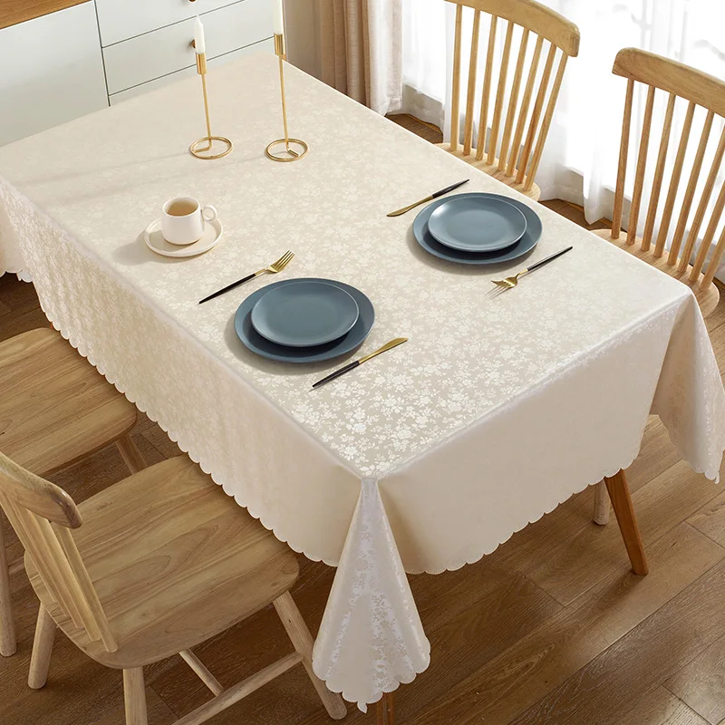 

Oil and scald resistant, washable tablecloth, household coffee table, hotel and restaurant fabric rectangular shape
