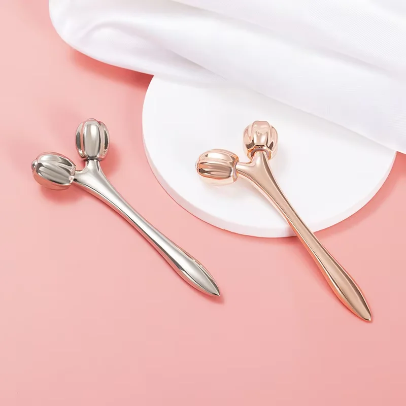 3D Roller Face and Neck Massager - Y-Shaped Skin Care and Lifting Tool with 360° Rotation