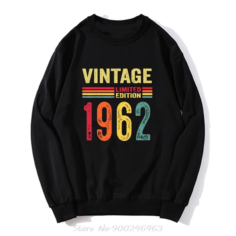 100 % Baumwolle Old Gifts Vintage 1962 Limited Edition Geburtstag Herren Neuheit Hoodie Casual Streetwear Weiches übergroßes Sweatshirt