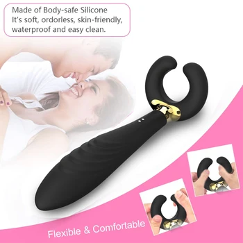 Silicone Vibration Clip Vibrator Adult Game For Men Climax Delay Sex Ring Massage Vaginal Dilator For Women G point stimulate 5