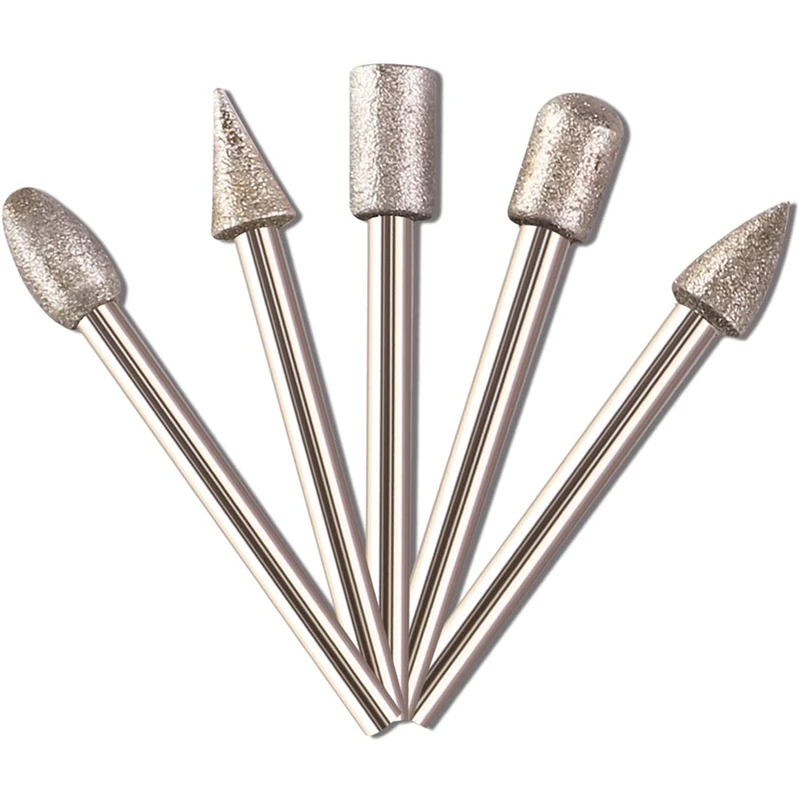 Rotary Tool Accessories Kit, Stone Carving Set Diamond Coated Grinding Head Burr Accessories Polishing Kits mobile woodworking bench