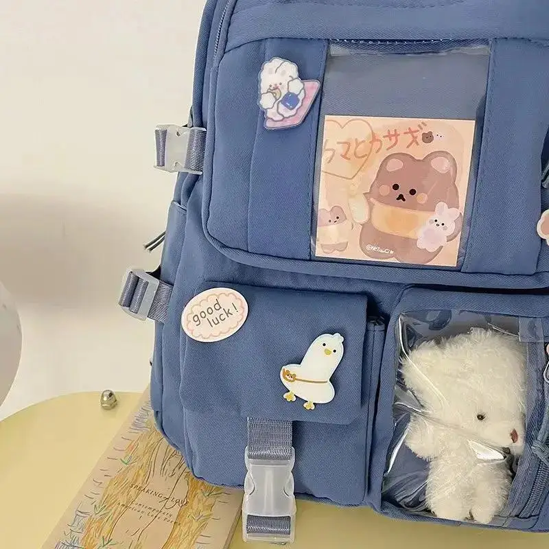 Girls Backpack Cute School Bags For Student Teens Girls Pockets Women Laptop Backpack Harajuku 5