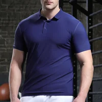 Men's Solid Colour Sports Tee Gym Fitness Training Clothes Tight Stretch Running Jersey Golf Baseball Short Sleeve Neck T-shirt 1