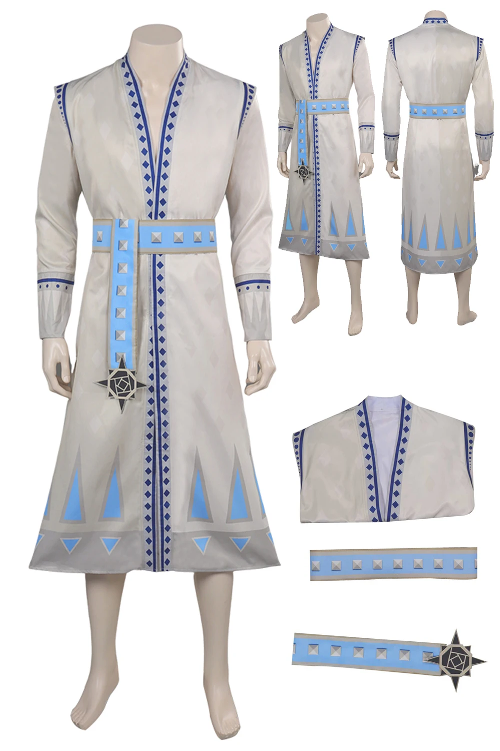 

Magnifico Cosplay Men Costume Outfits Anime Adult Male Role Play Disguise Long Coat Belt Set Fancy Dress Up Party Clothes