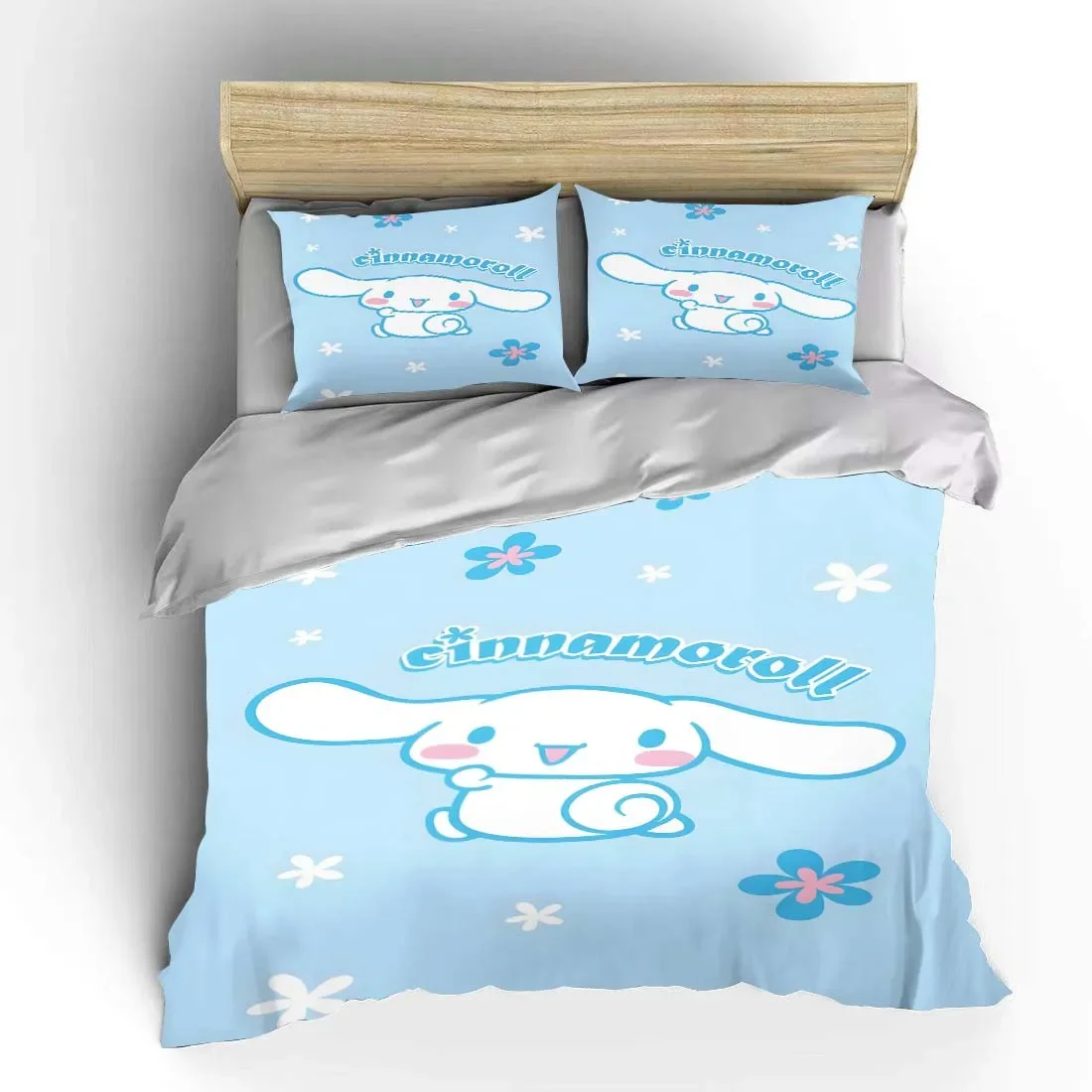 

Cinnamoroll Fashion 3 Pcs Bed Set Twin Queen King Cartoon Sets Duvet Cover Set Soft Girls Bedding Set 1 Cover + 2 Pillowcases