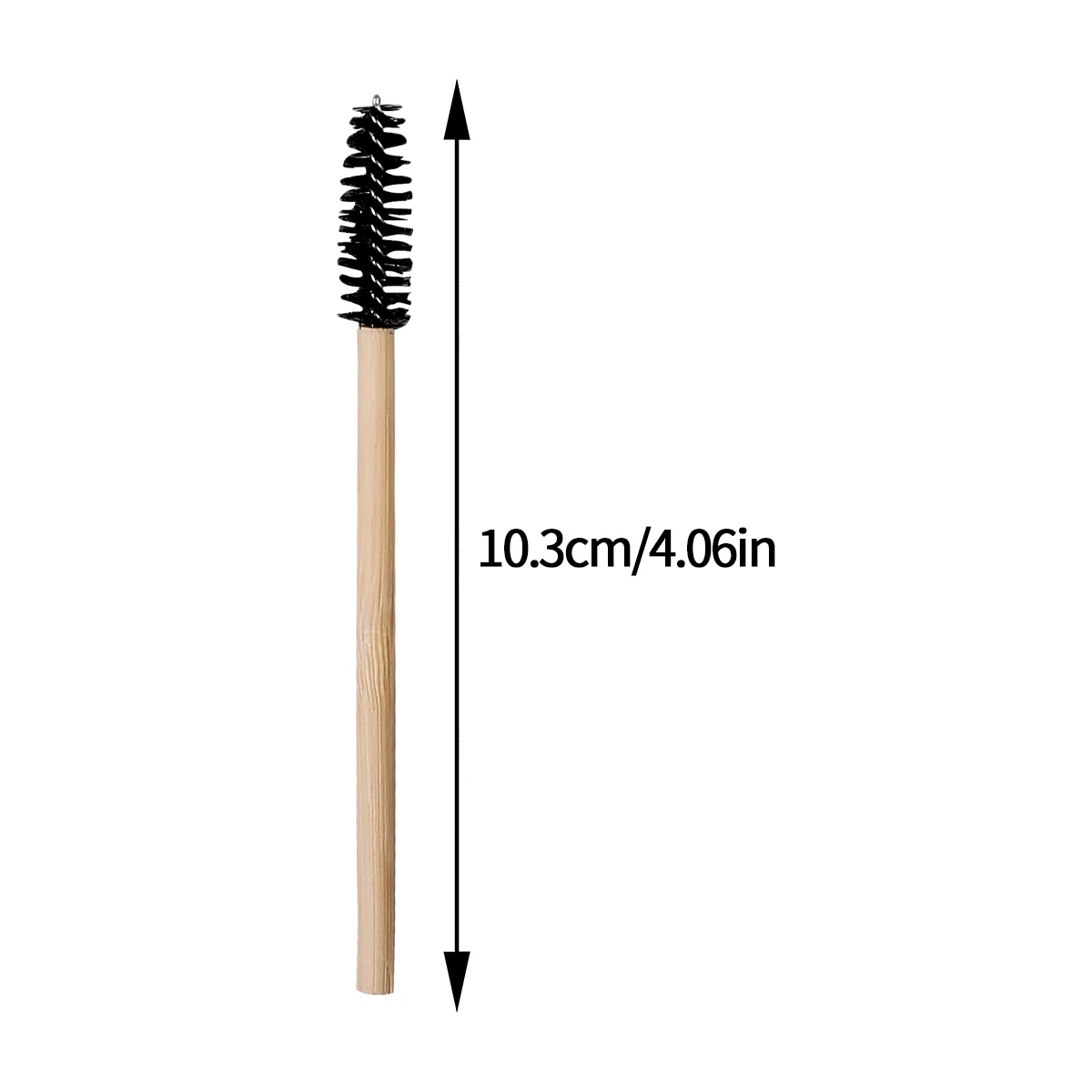 50PCS 대나무 손잡이 마스카라 브러쉬, 나선형 마스카라 브러쉬, 눈썹 컬링 브러쉬, 접목 및 이식 가짜 마스카라