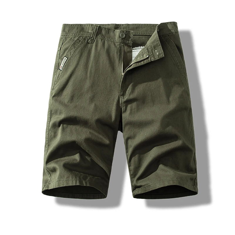 Men Casual Cotton Shorts Black Business Casual Knee Pants Grey Golf Shorts Sports Man Twill Bermuda Half Pants Korean Shorts