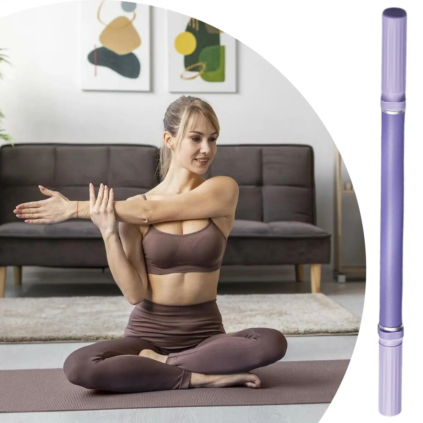Yoga Stick For Stretching Relaxation Tools Roller Hunchback Corrector Open Back Standing Training Stick For Fitness Accessories