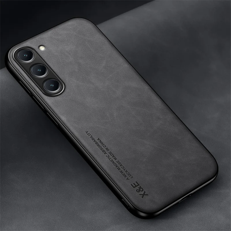 Premium Magnetic Sheepskin Leather Phone Case Cover