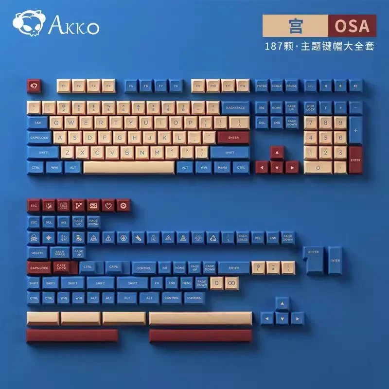 Akko The Herb Garden Keycaps Set 187 key Double-Shot PBT OSA