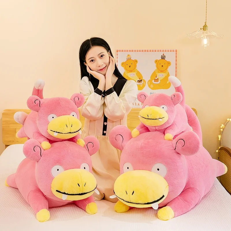 

45-100cm Anime Pokemon Large Lying Posture Dumb Beast Plush Doll Toy Silly Hippo Pillow Cartoon Anime Character Doll Rag Doll