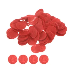 100pcs Assorted Size Round Felt Circles for DIY Craft and Sewing Projects (Red)