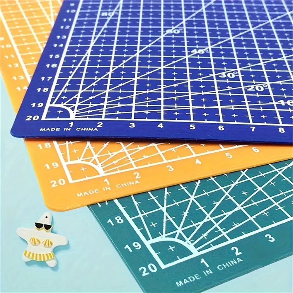 Double-Sided A4 Self-Healing Cutting Mat with Grid
