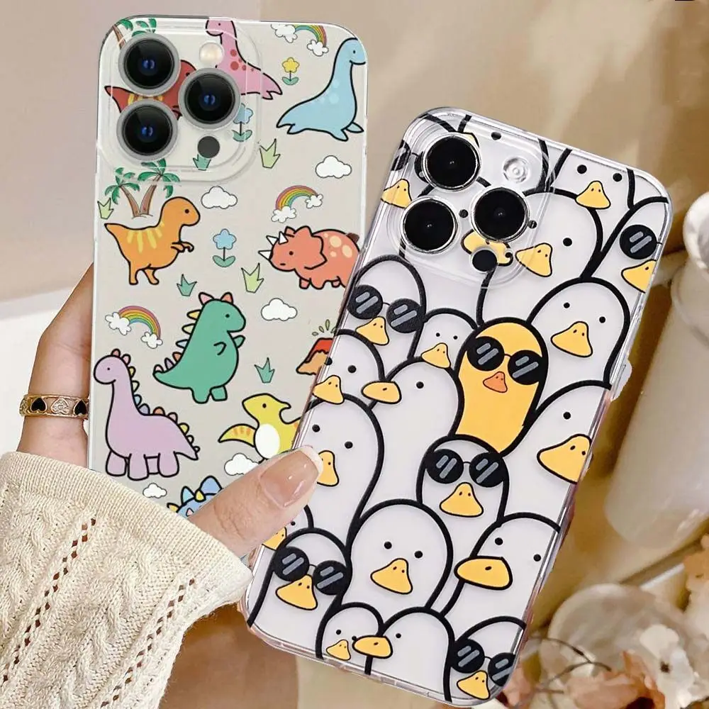 Cute Dinosaur & Jellyfish Phone Case - Protective Design for Huawei Honor and Nova Series