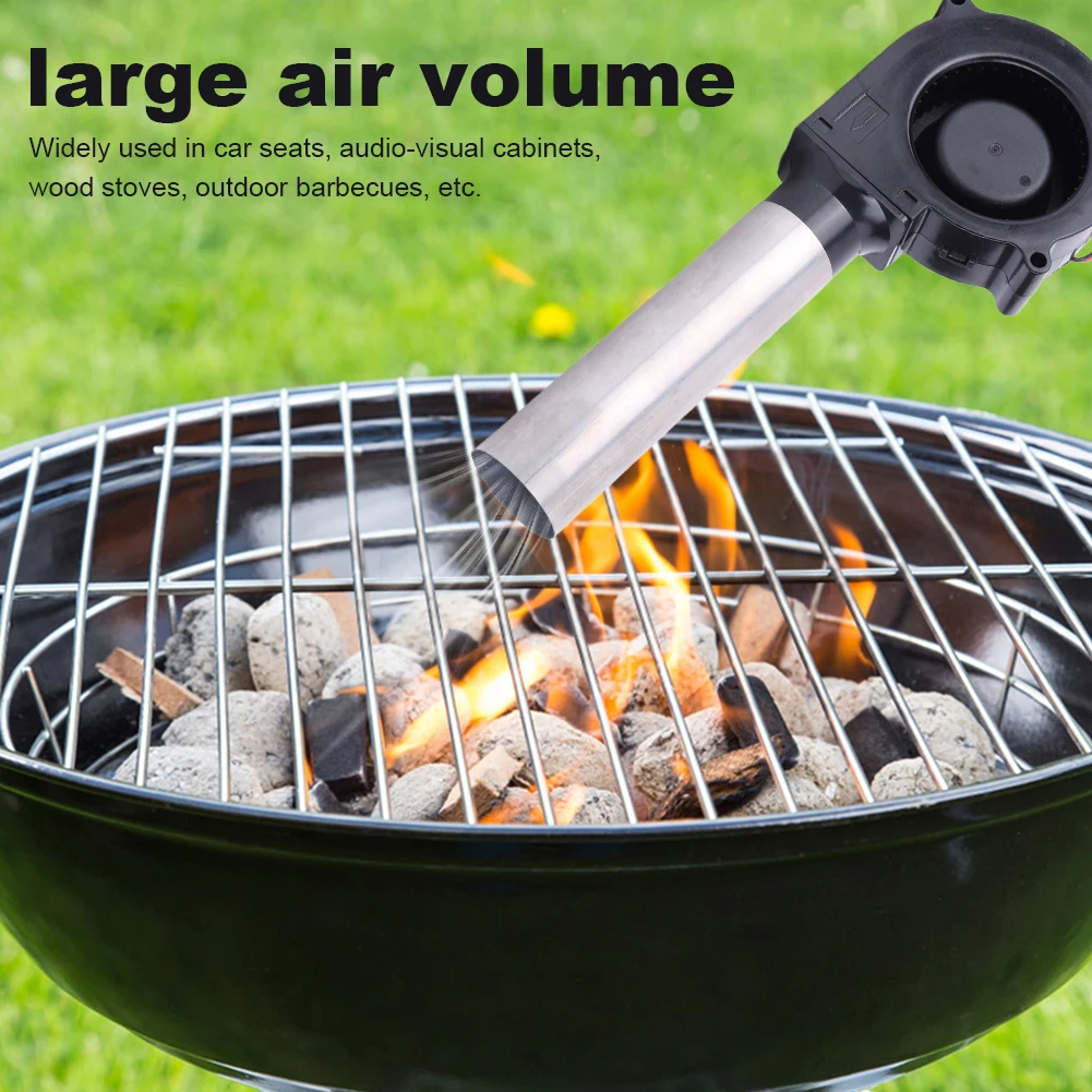 6000RPM BBQ Blower with Variable Speed Controller DC 12V Air Blower BBQ Fan Air Fan for Camping Stove Cooking Fans air blower,bbq fan,barbecue blower