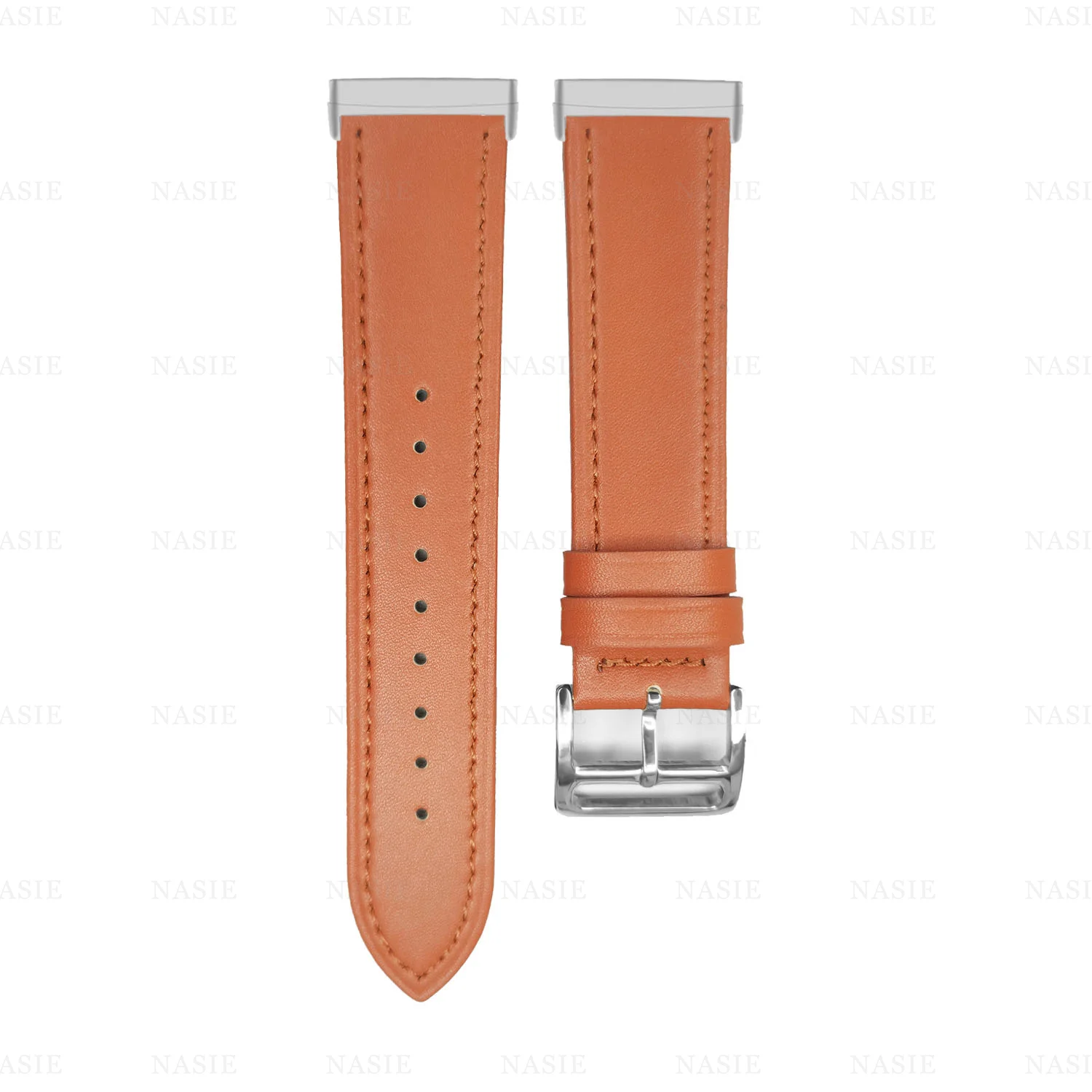 Premium Leather Band for Fitbit Versa and Sense - Men's Watch Bracelet Replacement Strap