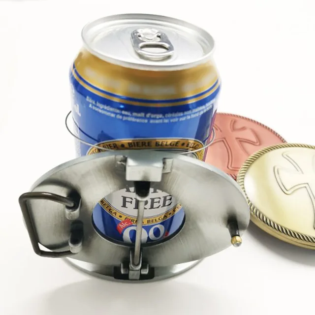 Beer Holder Belt Buckle Portable Creative Mini Metal Belt Cup Holder Beer  Drink Cup Holder，Easily Carry Drinks for Your Outdoor Hiking Picnic Party