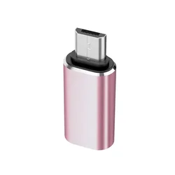 Universal USB Type - C to Micro USB Adapter Converter (Rose red)