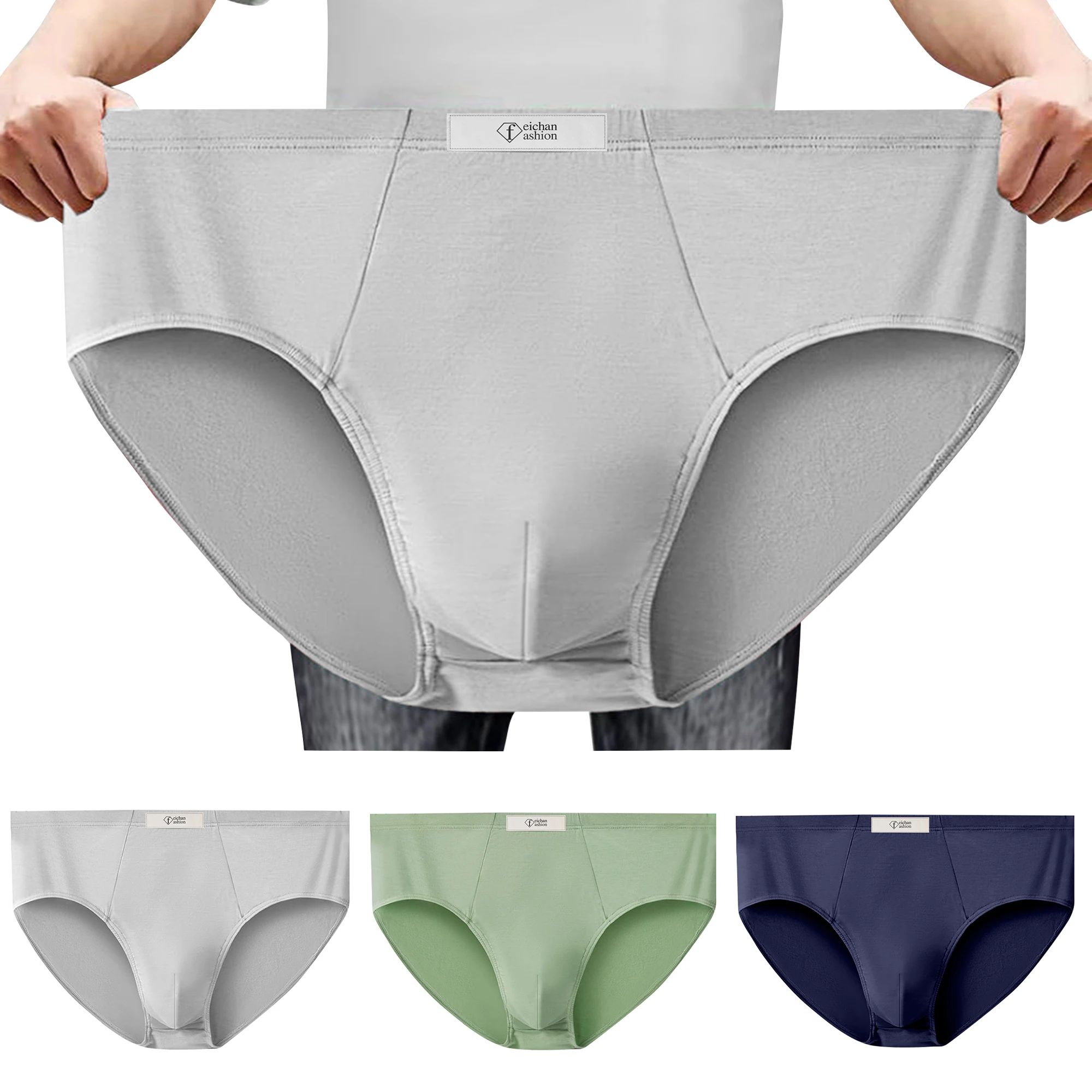

Plus size high waisted men's briefs modal underwear sexy bikini stretch soft comfy oversized fitness sports run underpants men