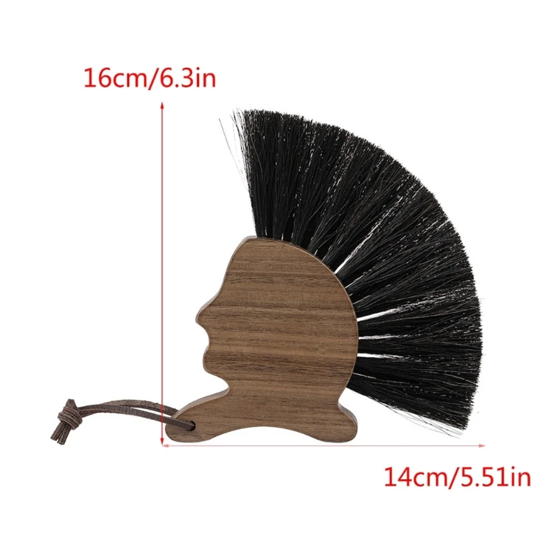 커피 장비 깨끗한 브러시 커피 잔류 물 청소 브러시 목재 주방 도구 B03E