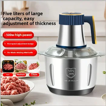 2L 3L 5L Electric Mincer Grinder 304 Stainless Steel Multifunctional Vegetable Slicer Chopper Meat Processor 220V EU Plug 1