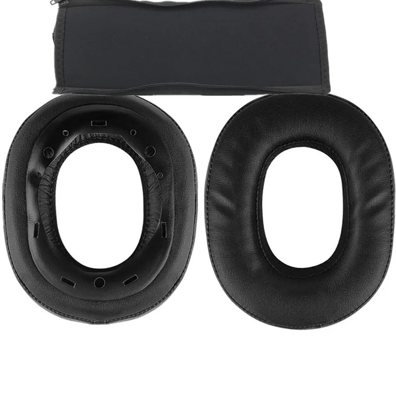 1 pair 100mm 80 110mm replacement long velvet foam ear pads cushions for sony for akg for beyerdynamic headphones 1 15 Replacement 1 Pair Ear Pads or Zipper Cushion Protective for Headphones For Sony MDR-HW700 HW700DS Headphones Earmuffs Black